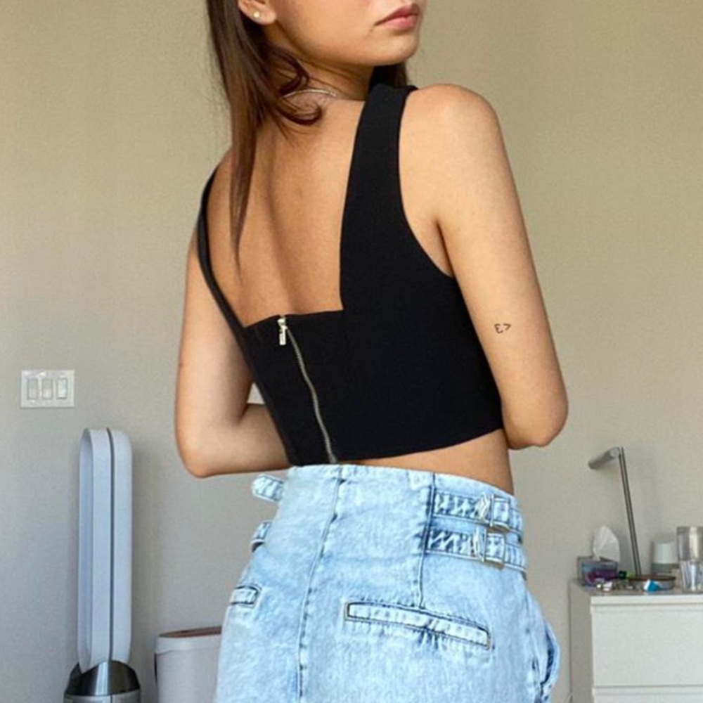 ASOS Zipper Corset Top - Picture 2 of 6